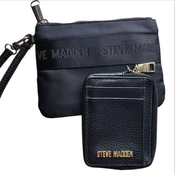Steve Madden Other - Steve Madden Black Belt Bag with Smooth Leather Finish